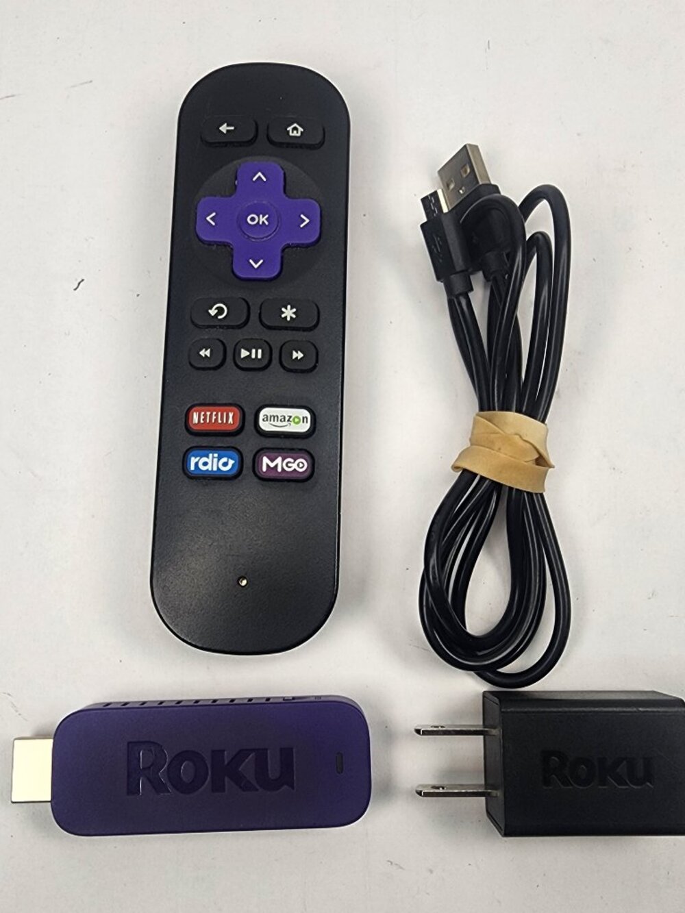ROKU Streaming Device 2nd Gen Model 3500 Remote Power Cable - Tested Works